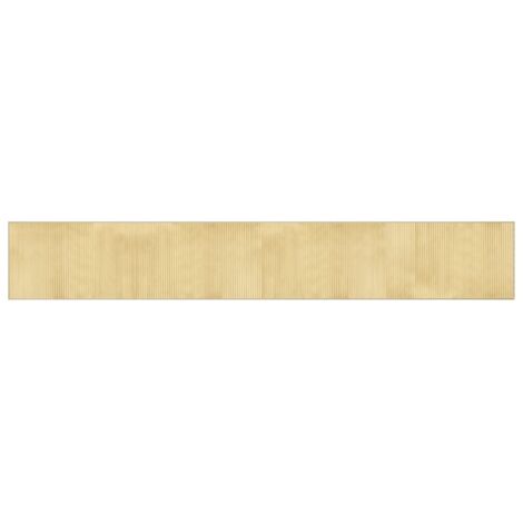 Tapis rectangulaire naturel clair 60x400 cm bambou