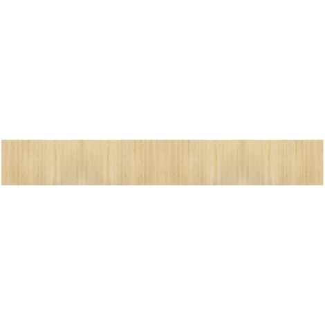 Tapis rectangulaire naturel clair 60x400 cm bambou