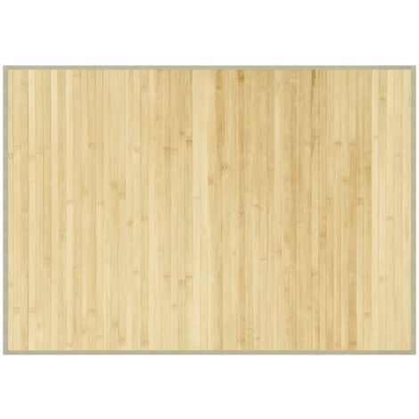 Tapis rectangulaire naturel clair 70x100 bambou