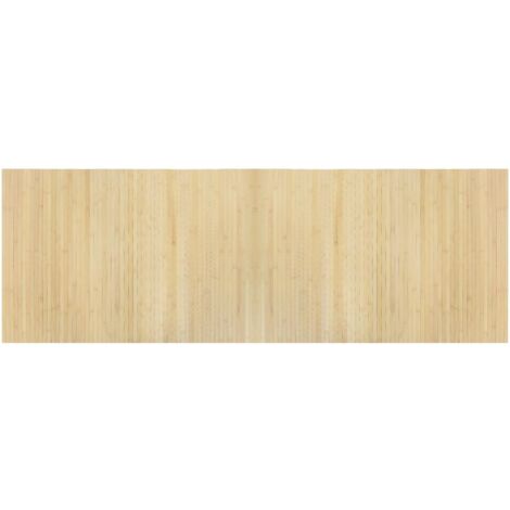 Tapis rectangulaire naturel clair 70x200 bambou