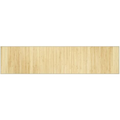 Tapis rectangulaire naturel clair 70x300 bambou