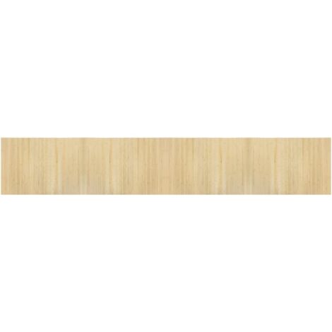 Tapis rectangulaire naturel clair 70x400 bambou