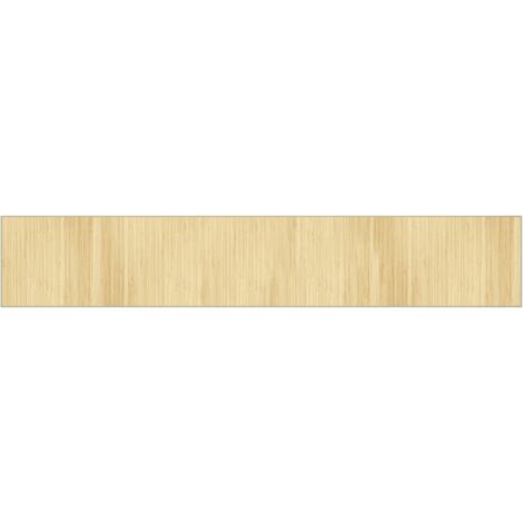 Tapis rectangulaire naturel clair 70x400 bambou
