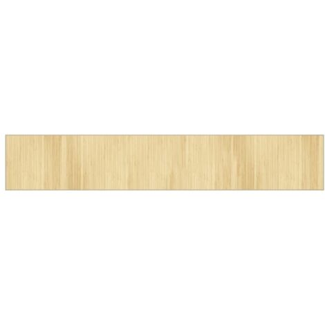 Tapis rectangulaire naturel clair 70x400 cm bambou
