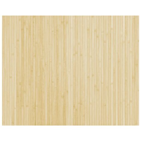 Tapis rectangulaire naturel clair 80x100 bambou