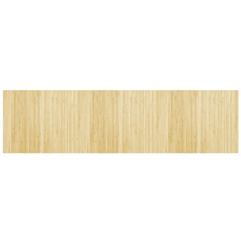 Tapis rectangulaire naturel clair 80x300 bambou