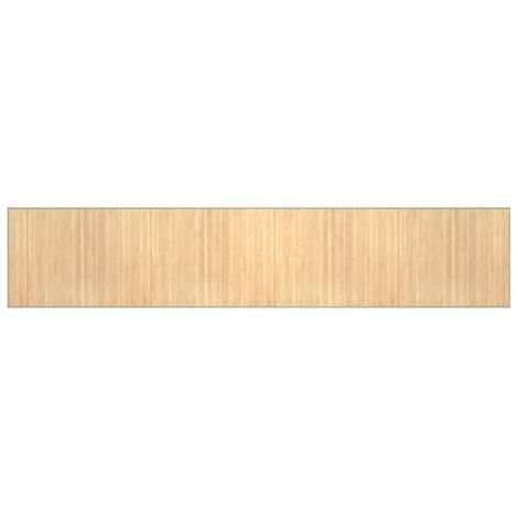 Tapis rectangulaire naturel clair 80x400 cm bambou
