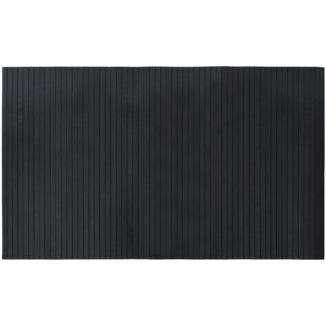 Tapis rectangulaire noir 60x100 bambou