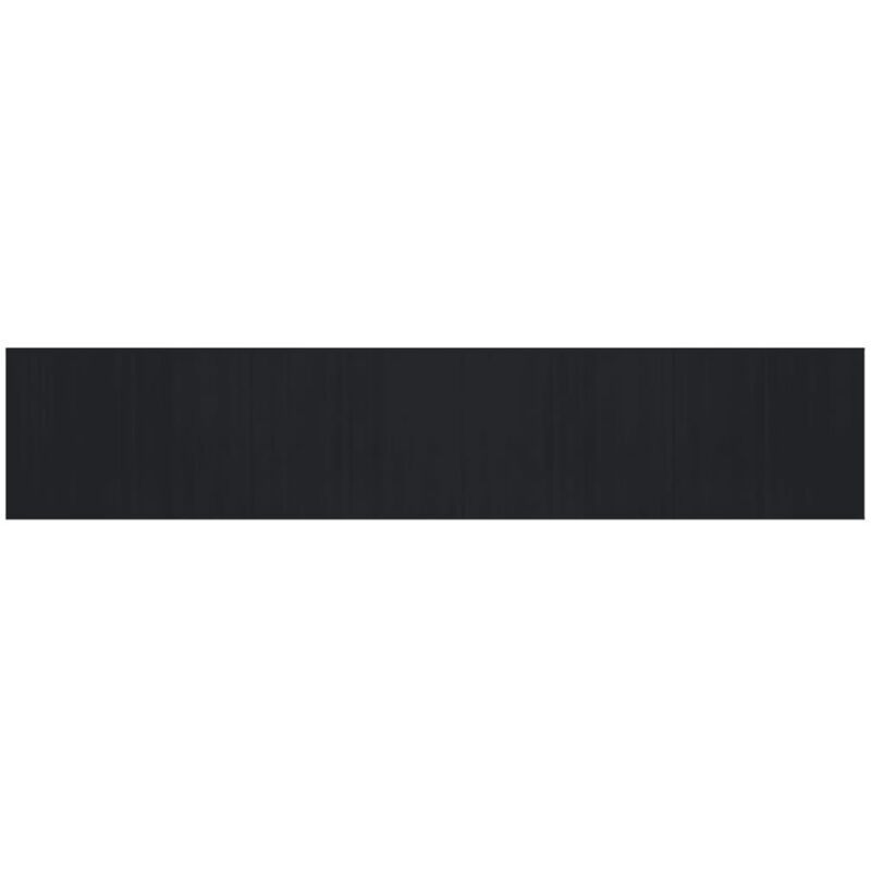 Vidaxl - Tapis rectangulaire noir 80x400 cm bambou