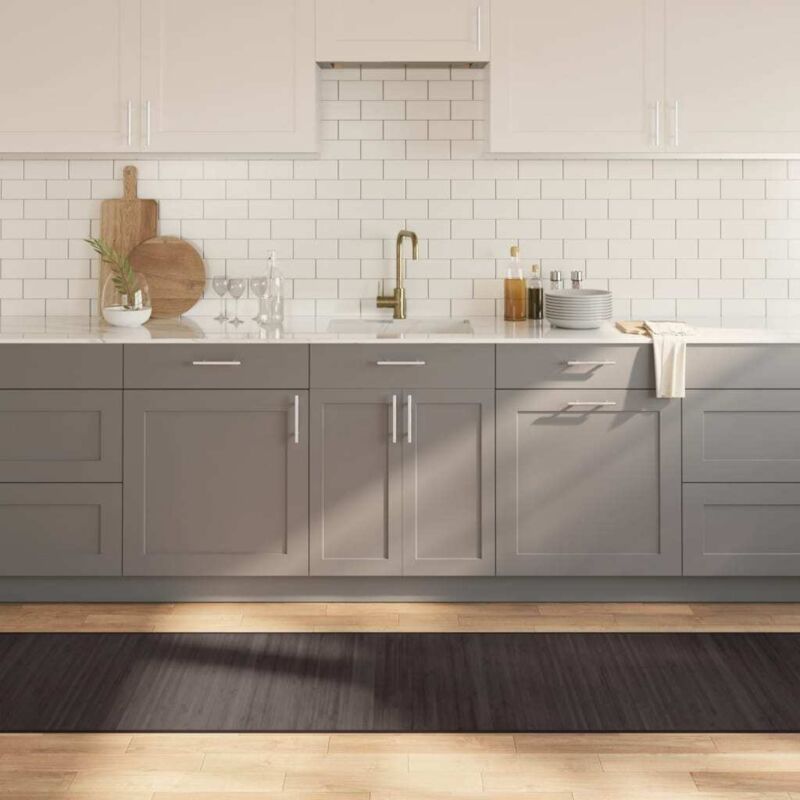 Vidaxl - Tapis rectangulaire marron foncé 70x400 cm bambou