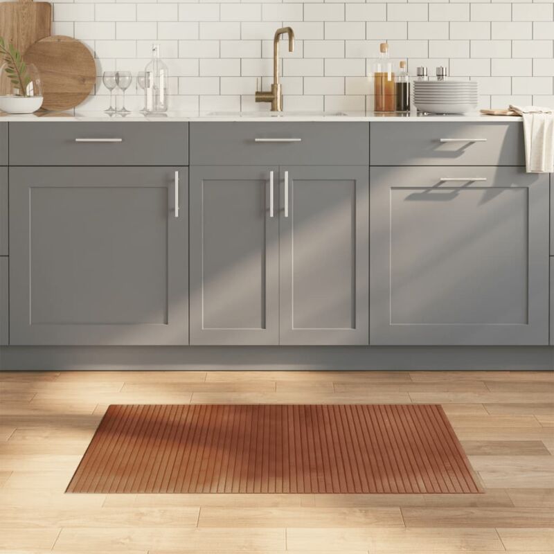 Vidaxl - Tapis rectangulaire marron 60x100 cm bambou