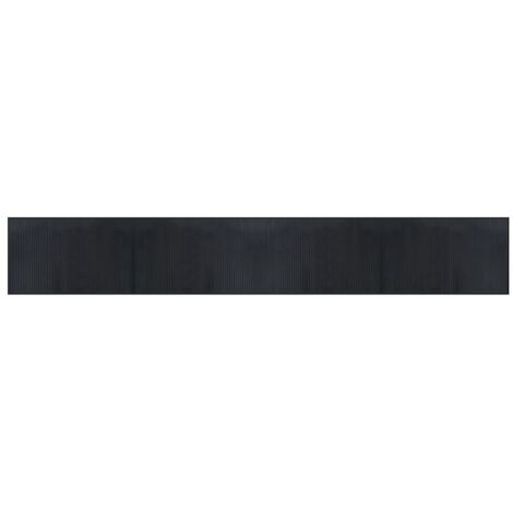 Tapis rectangulaire noir 60x400 cm bambou