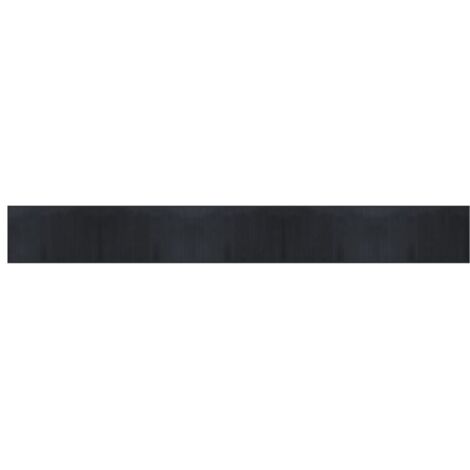 Tapis rectangulaire noir 60x500 cm bambou