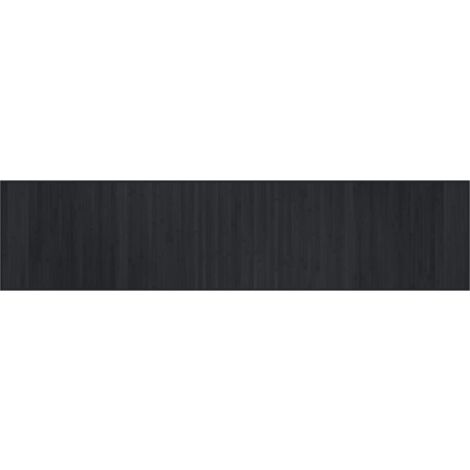 Tapis rectangulaire noir 70x300 bambou