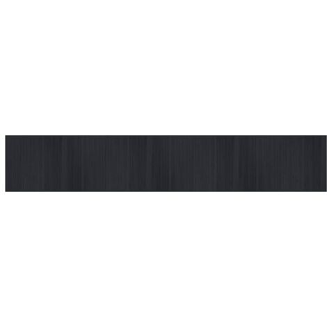 Tapis rectangulaire noir 70x400 cm bambou