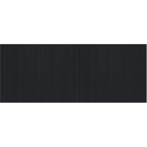Tapis rectangulaire noir 80x200 bambou
