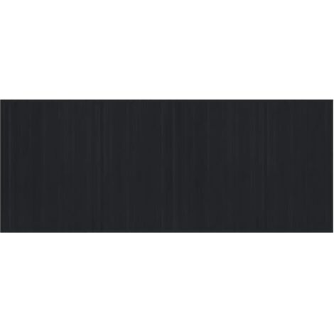 Tapis rectangulaire noir 80x200 cm bambou
