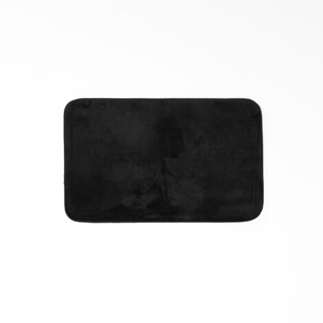 Tapis rectangulaire - Noir - Flanelle - Livraison gratuite
