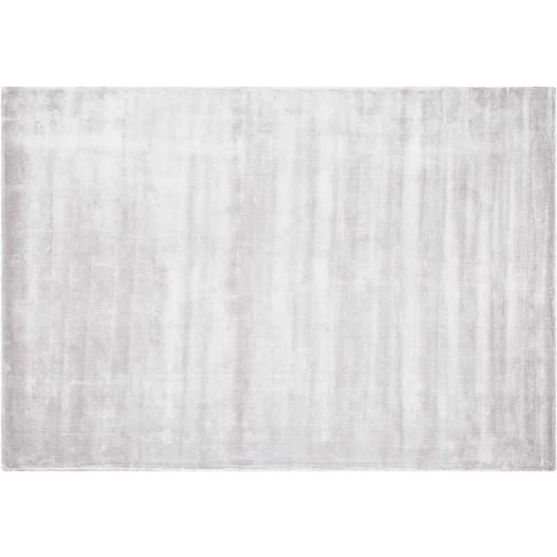 beliani - tapis de salon et bureau moderne en viscose 160 x 230 cm gris clair gesi ii - gris