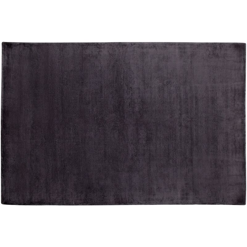 beliani - tapis de salon et bureau moderne en viscose 140 x 200 cm gris foncé gesi ii - gris