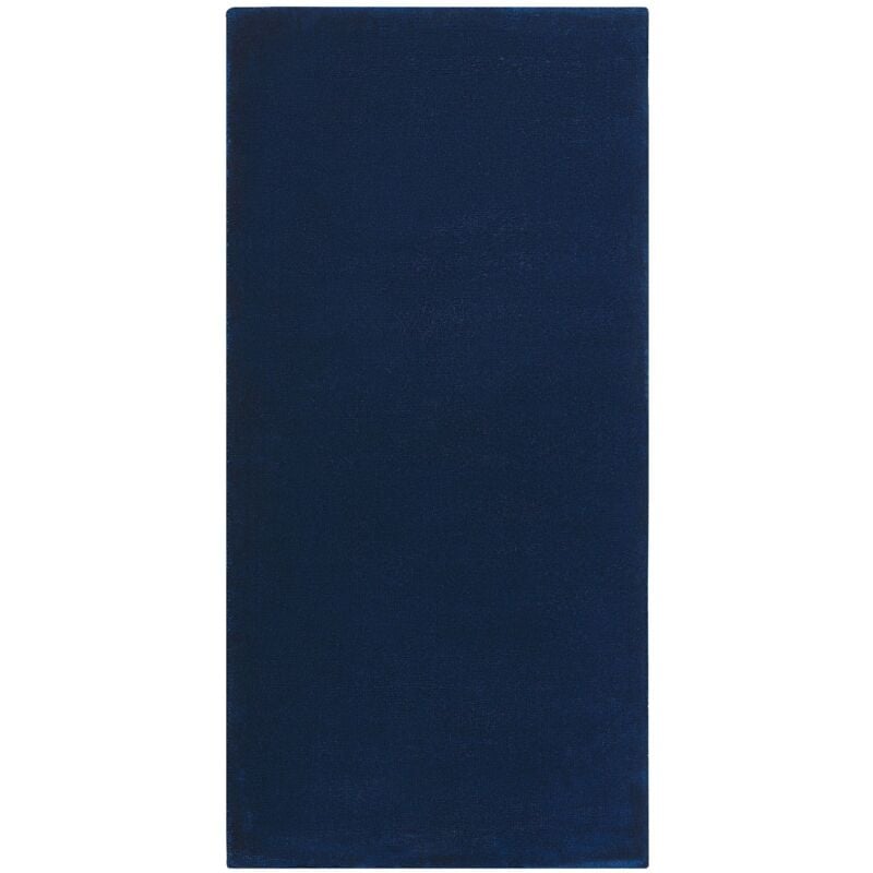 Beliani - Tapis de Salon et Bureau Moderne en Viscose 80 x 150 cm Bleu Marine Gesi ii