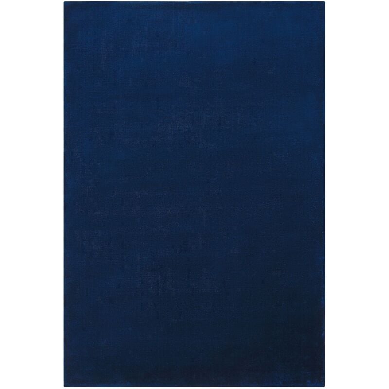 Beliani - Tapis de Salon et Bureau Moderne en Viscose 160 x 230 cm Bleu Marine Gesi ii