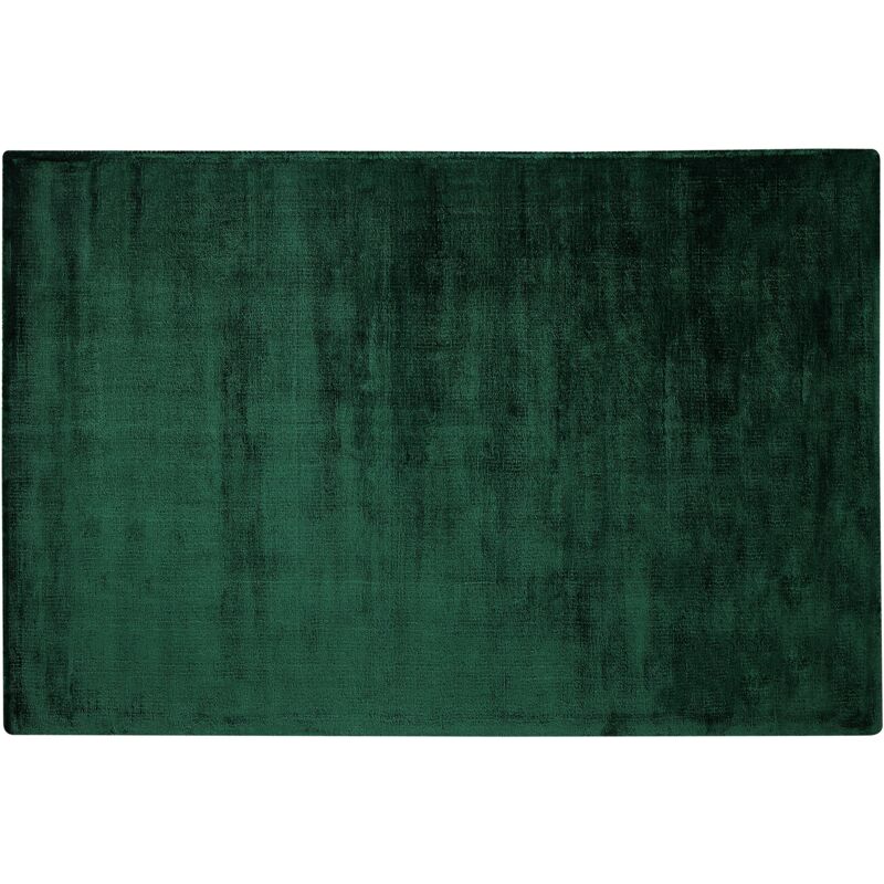 beliani - tapis de salon et bureau moderne en viscose 140 x 200 cm vert foncé gesi ii - vert