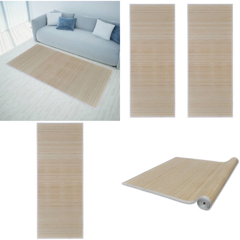 Tapis rectangulaires Bambou naturel 2 pcs 120x180 cm - Tapis De Bambou - Tapis Nature - Tapis Salon - Tapis Beige - Tapis Rectangulaire - Home &