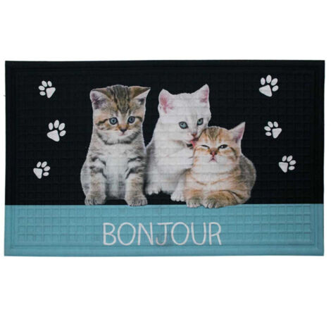 Tapis Relief Imprimé "Chalut" 45x75cm Bleu
