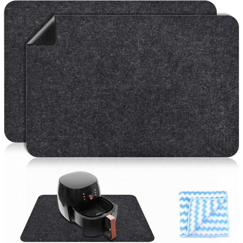 Tapis RéSistant à La Chaleur pour Friteuse à Air Tapis de Protection Plan de Travail Cuisine Antidérapant pour Friteuse à Air, Machine à Café,