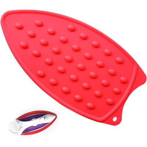 Tapis Résistant à La Chaleur Pour Planche à Repasser Tapis De Repassage De Silicone Coussin De Fer En Silicone Résistant à La Chaleur Garniture Chaude De Repos De Repassage De Protection (Rouge)