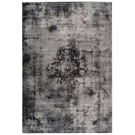 Tapis Rétro à Poils Courts "Vintage" Gris 140 x 200 cm