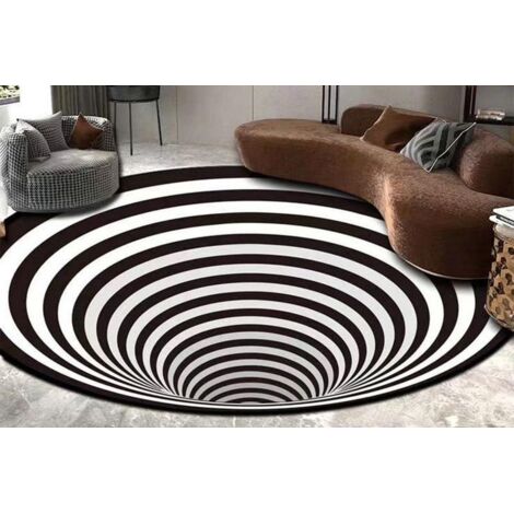 Tapis rond 3D stéréoscopique (80 cm)