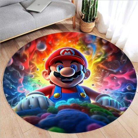 Tapis rond antidérapant pour couloir, cuisine, chambre, canapé, chambre d'enfant, 13 cm de long (80 cm de large).