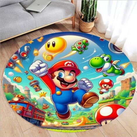 Tapis rond antidérapant pour couloir, cuisine, chambre, canapé, chambre d'enfant (2 pièces) - 60 cm de diamètre