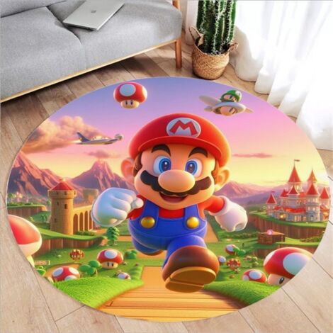 Tapis rond antidérapant pour couloir, cuisine, chambre, canapé, chambre d'enfant, 6 pouces de large, 100 cm de diamètre.