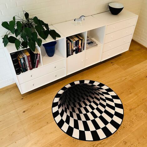 Tapis rond antidérapant Vortex 3D Illusion 100 cm
