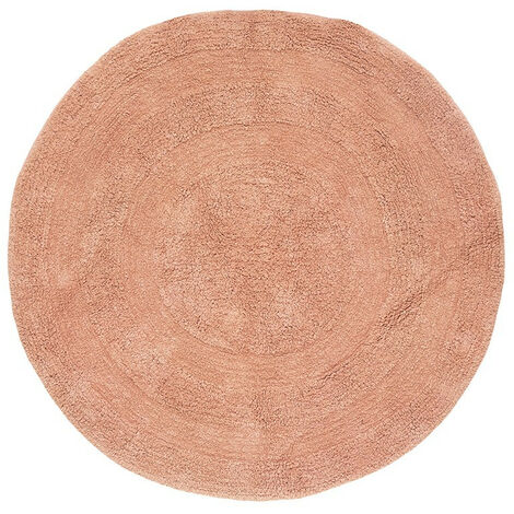 Tapis rond D120 spirale rose orangé Atmosphera