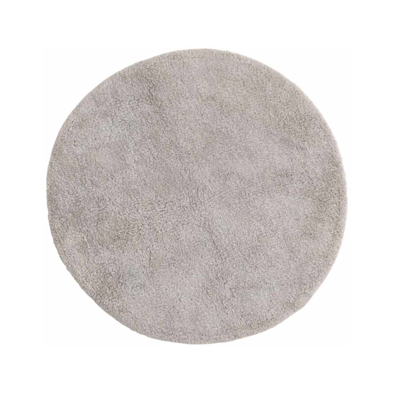 Tapis Rond de Salle de Bain 'Valle' 60cm Gris Clair