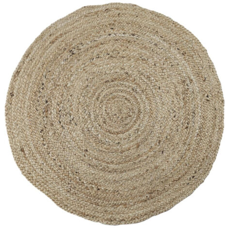 Tapis Rond Déco en Jute "Baltimore" 80cm Naturel