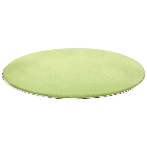 Tapis rond doux et moelleux de 120 cm, antidérapant, pour la décoration de la chambre, vert fruit.