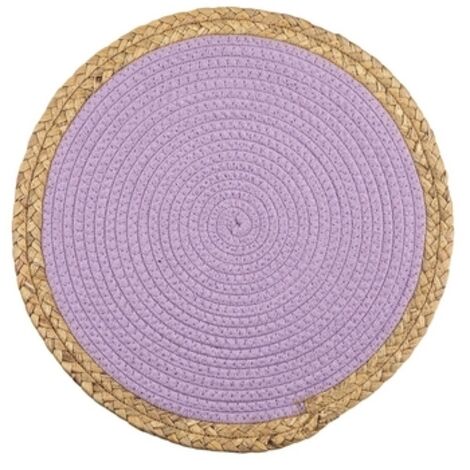 Tapis rond en ficelle de coton 38 cm Altom Design violet