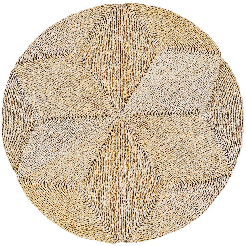 Privatefloor - Tapis rond en jute - Boho Bali - 100 cm - Gabba Naturel