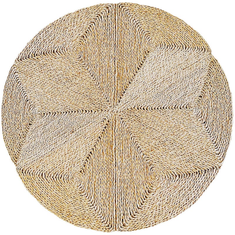 Privatefloor - Tapis rond en jute - Boho Bali - 110 cm - Gabba Naturel