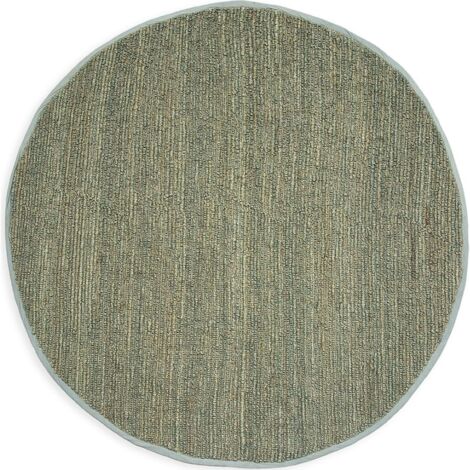 Tapis rond en jute gris ambiance naturelle et chaleureuse - gris naturel tressé
