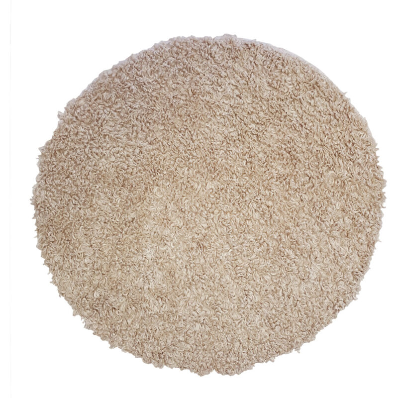 Tapis déco rond en polyester 90x90cm