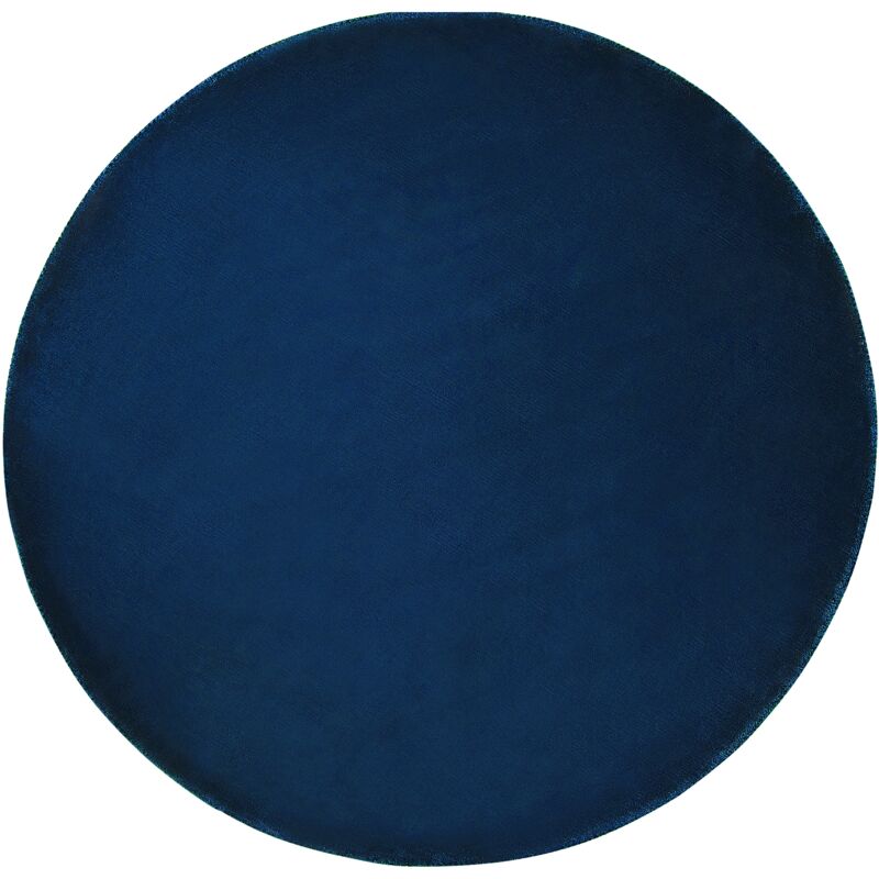 tapis moderne rond pour salon ou bureau bleu marine diamètre ø 140 cm gesi ii - bleu