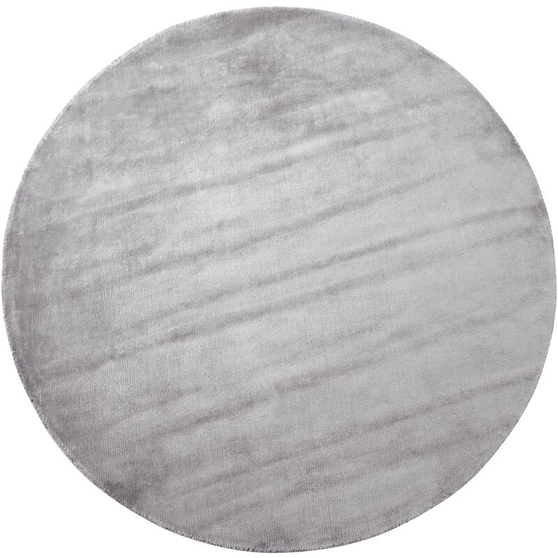 beliani - tapis moderne rond pour salon ou bureau gris clair diamètre ø 140 cm gesi ii - gris