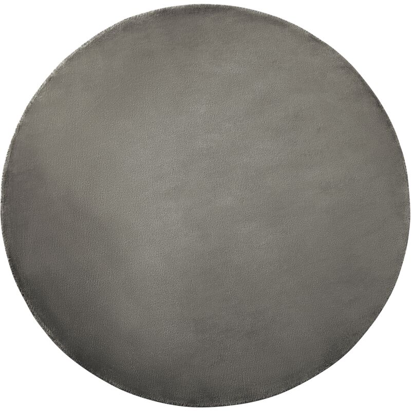 beliani - tapis moderne rond pour salon ou bureau gris foncé diamètre ø 140 cm gesi ii - gris