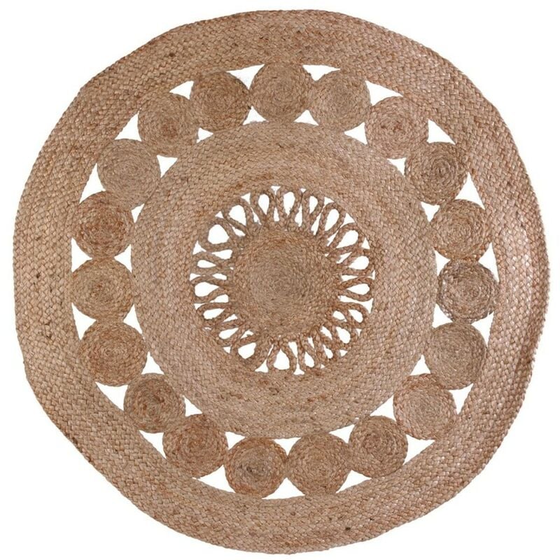 Tapis rond jute ajouré 90 cm